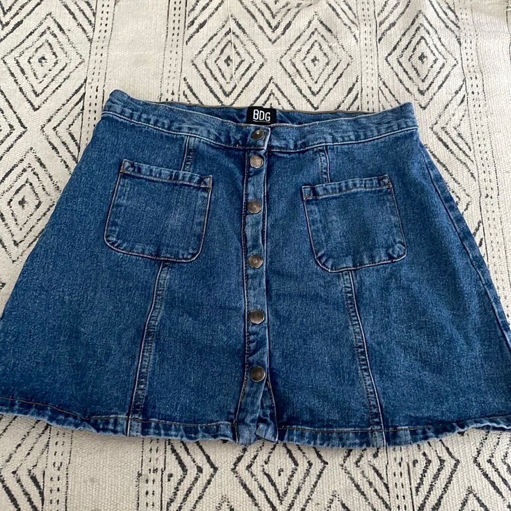 urban outfitters denim skirt